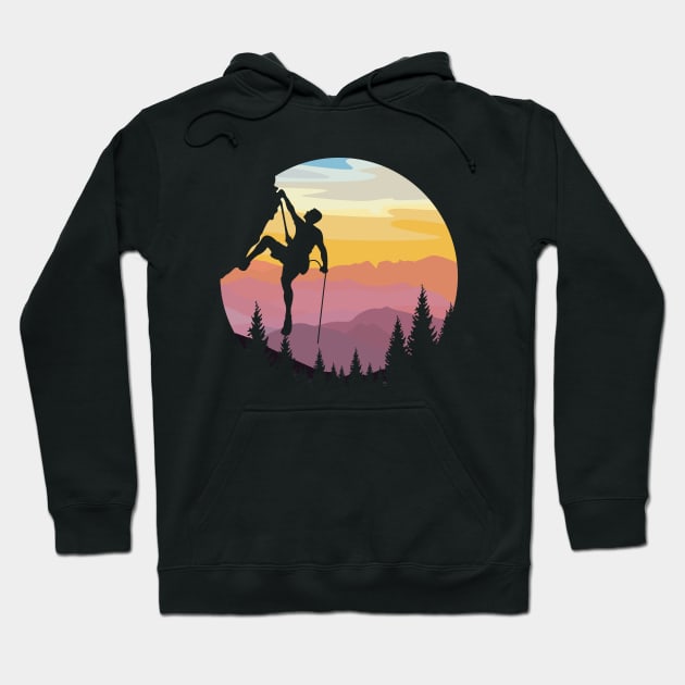 Climbing Bouldering Rock Climber Climbing nature Hoodie by ChrifBouglas